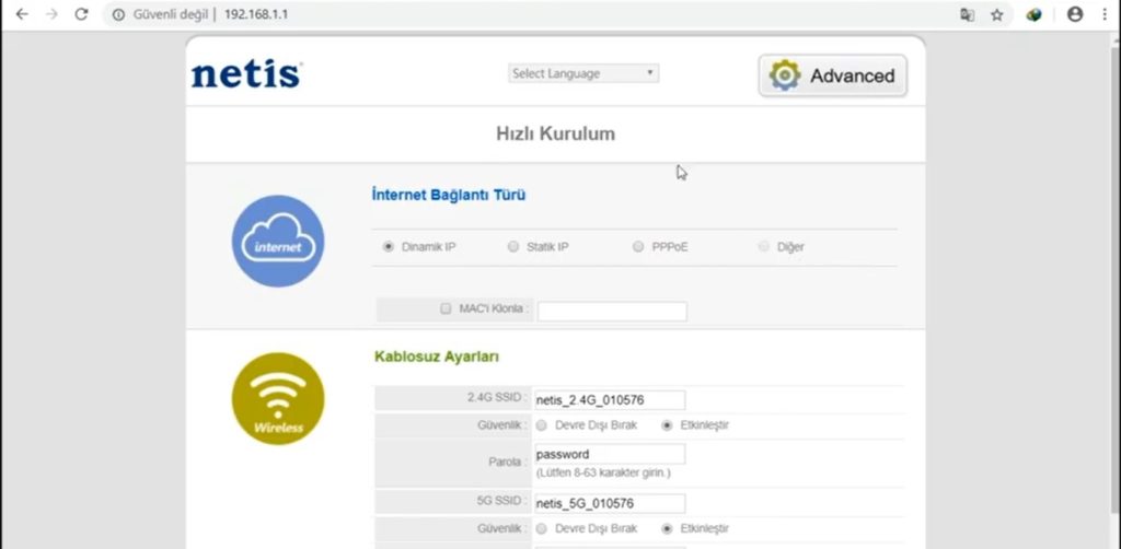 Netis WF2409E kablosuz güçlendirici ayarları