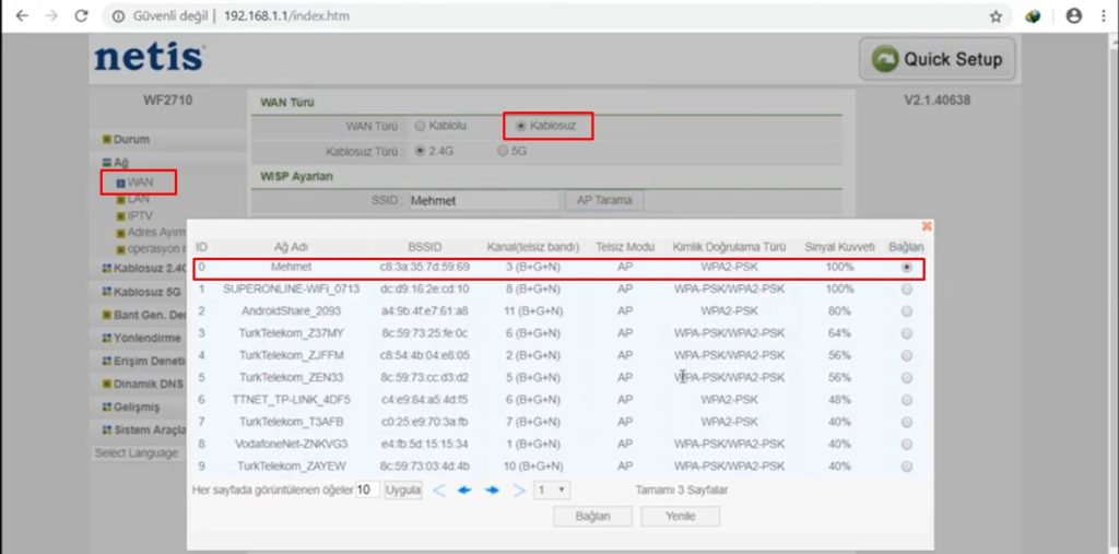 netis kablosuz güçlendiri ayarları nasıl yapılır