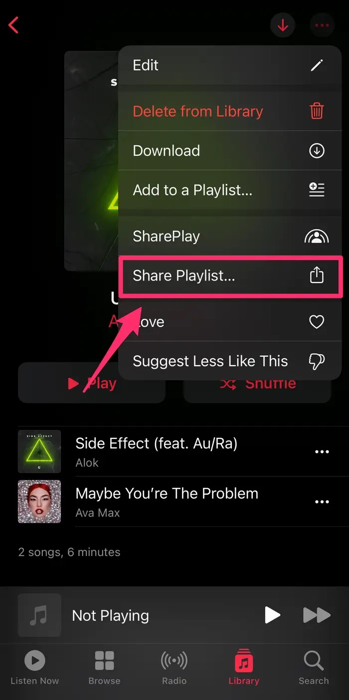 Apple Müzik'te Çalma Listesini Başkalarıyla Paylaşma Apple Müzik'te Çalma Listesini Başkalarıyla Paylaşma