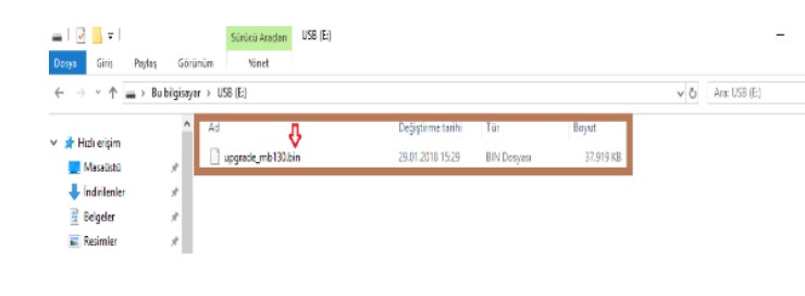 usb dosya atma