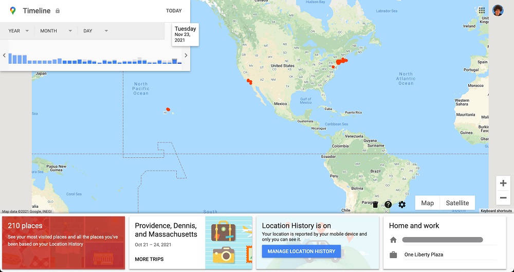 Google Haritalar'da Seyahat Ettiğiniz Yerleri Görüntüleme
