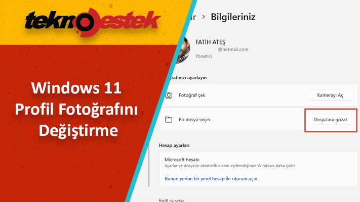 Windows 11 Profil Resmin Nasıl Değiştirilir