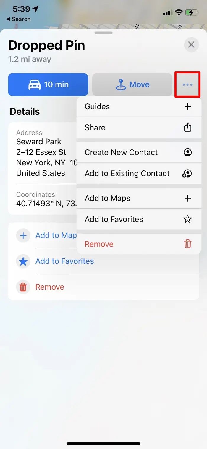 iPhoneda Apple Haritalar ile Konum Paylasma 3