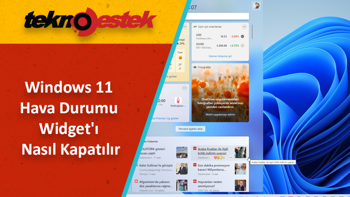 Windows 11 Haberler ve İlgi Alanları Nasıl Kapatılır