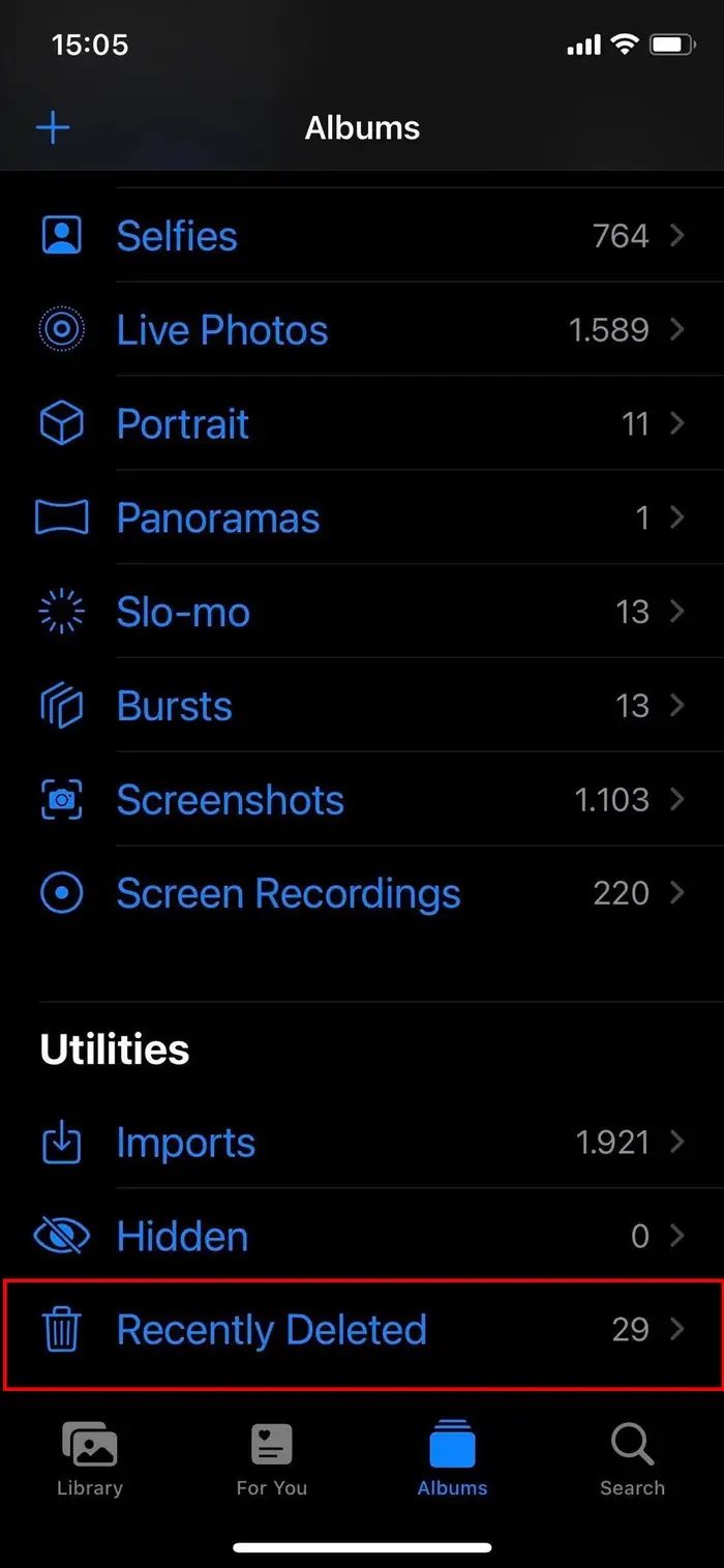 iPhone'da Silinen Fotoğrafları Kurtarma