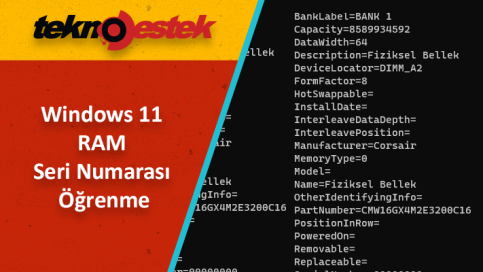 Windows 11 RAM Seri Numarasi Ogrenme - Windows 11 RAM Seri Numarası Öğrenme