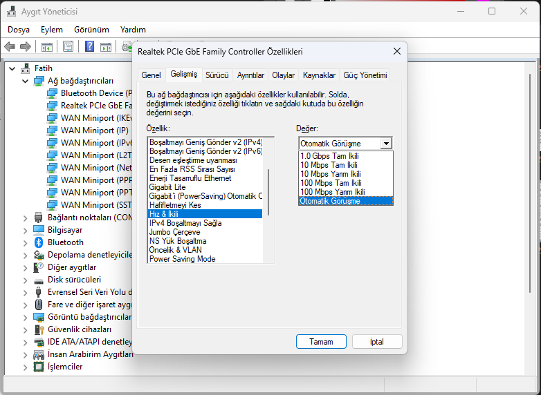 Ethernet Kablosu İnternet Hızı 100 Mbps Sınırı Kaldırma Ethernet Kablosu Hızı Arttırma