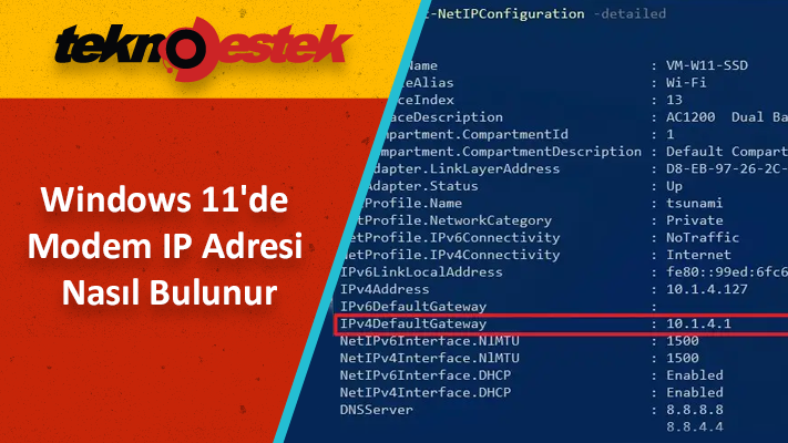 Windows 11de Modem IP Adresi Nasil Bulunur - Windows 11'de Modem IP Adresi Nasıl Bulunur