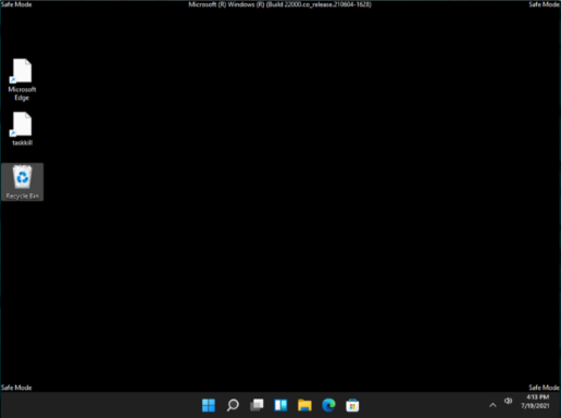 Güvenli Mod başlatma