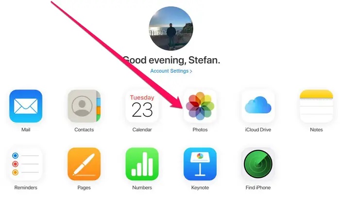 iCloud Web Sitesiyle iCloud Fotoğraflarına Erişme