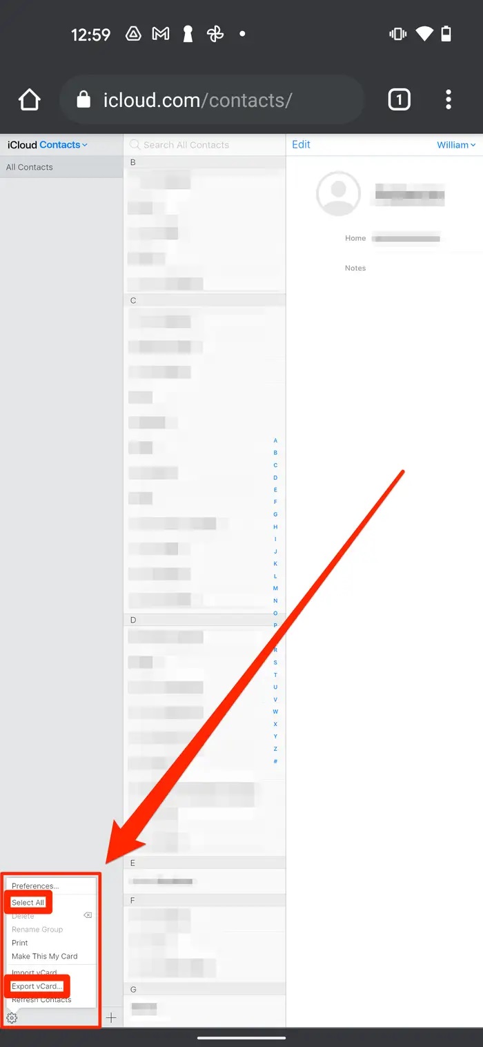 iPhone'daki Rehberi Android'e Aktarma