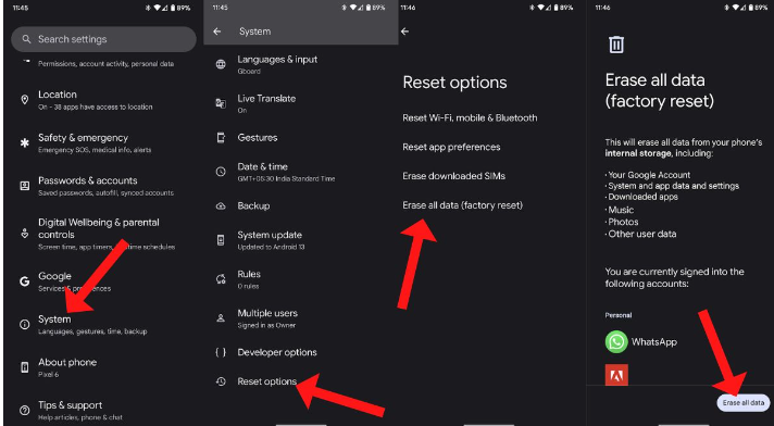 Pixel Akıllı Telefon Nasıl Sıfırlanır