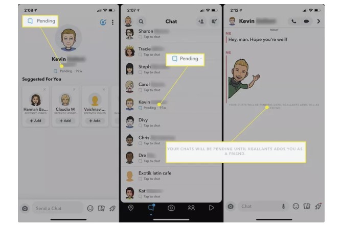 Snapchat beklemede nedir.