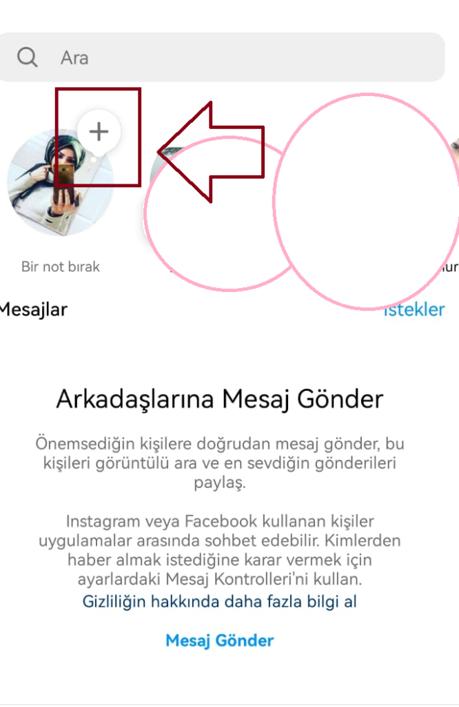 a - instagram Profiline Not Ekleme