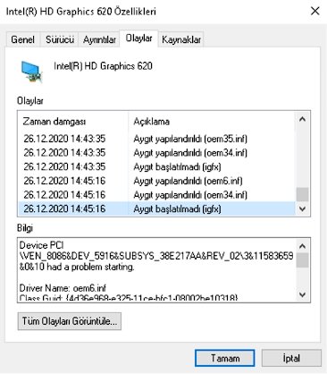 Windows 11 aygıt başlatılamadı ifgx Hatası çözümü