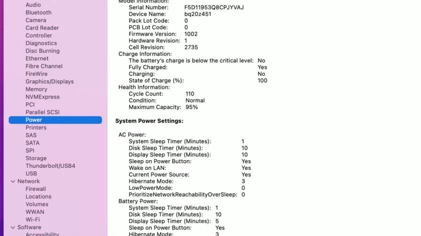 MacBook Şarj Döngü Sayısı Görüntüleme