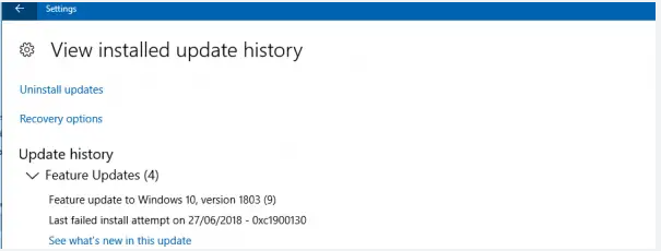 0xc1900130 hata kodu hakkında