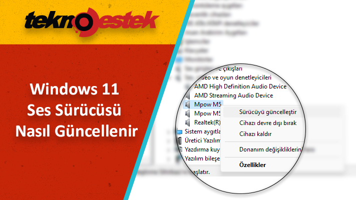 Windows 11' Ses Sürücüsü Güncelleme