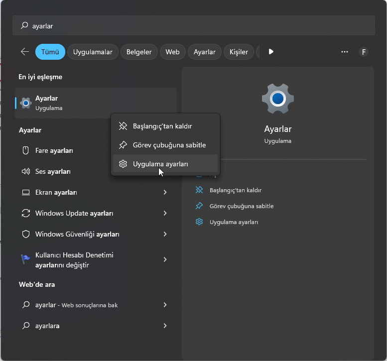 image 1 - Windows 11 Ayarlar Uygulaması Nasıl Sıfırlanır