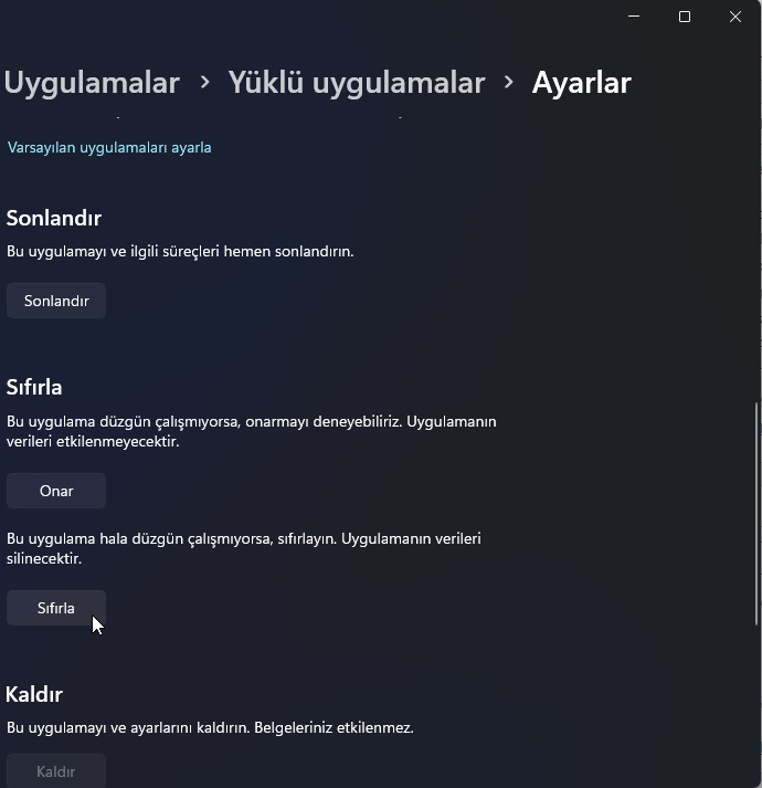 Windows 11 Ayarlar Uygulaması Nasıl Sıfırlanır image 2 - Windows 11 Ayarlar Uygulaması Nasıl Sıfırlanır