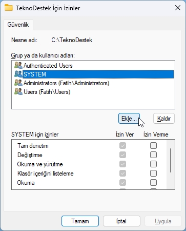 Windows 11 Gelişmiş Ayarlarla Dosyalar Paylaşımı