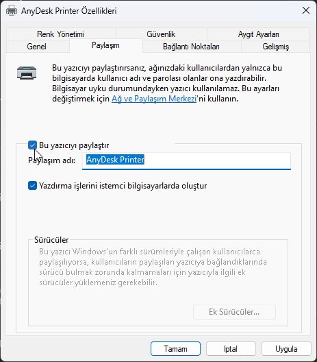 Yazıcı Paylaşımı Nasıl Yapılır Windows 11