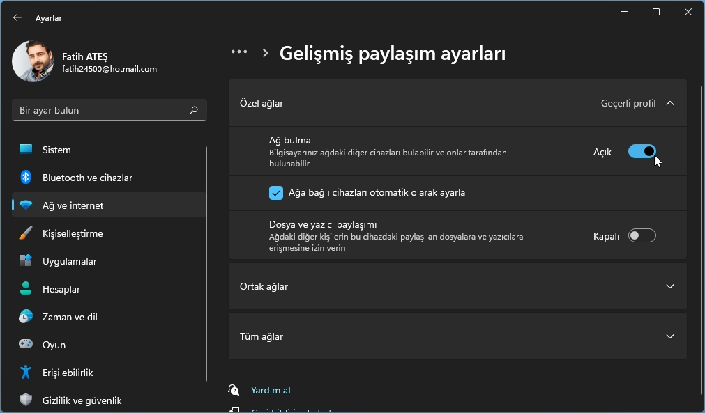 Windows 11 Ağdaki Diğer Bilgisayarları Bulmak Windows 11 22H2'de ağdaki diğer bilgisayarları bulmak