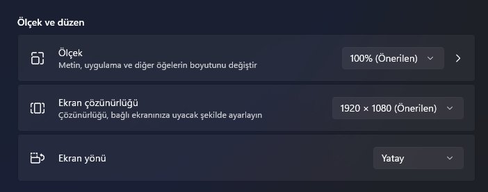 Windows 11 Ekran Döndürme Windows 11 Ekran Döndürme