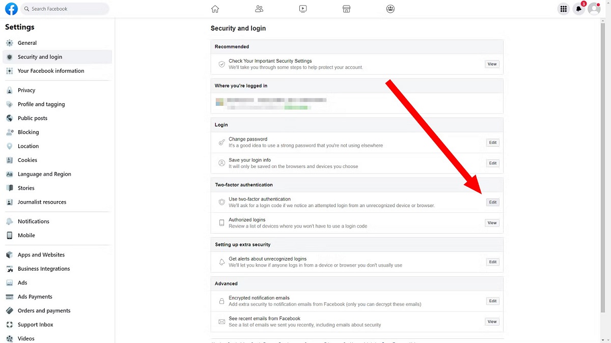 Facebook Çok Faktörlü Kimlik Doğrulama