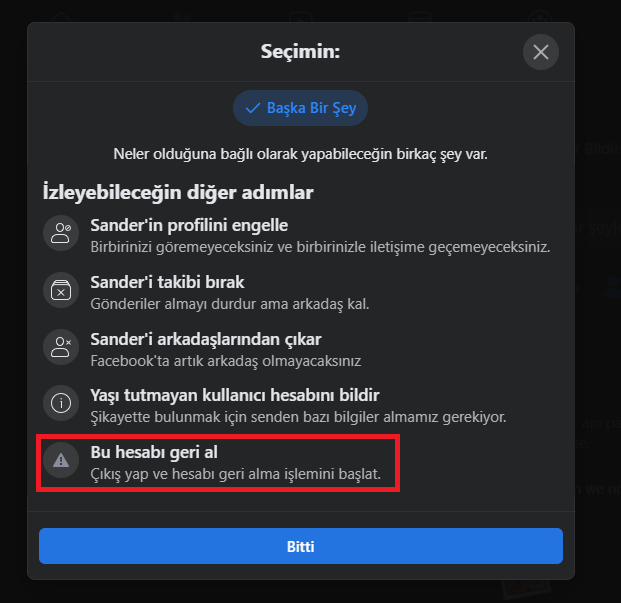 Kilitlenen Facebook Hesabını Geri Alma