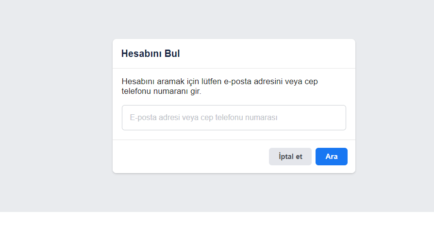 Kilitlenen Facebook Hesabını Geri Alma