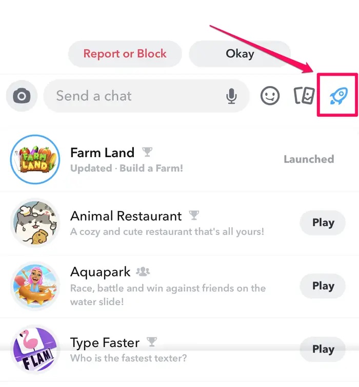 Snapchat Oyun Oynama