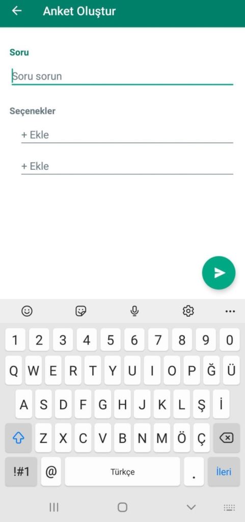 Whatsapp'ta anket nasıl kullanılır sorusu Whatsapp'ta Anket Nasıl Kullanılır