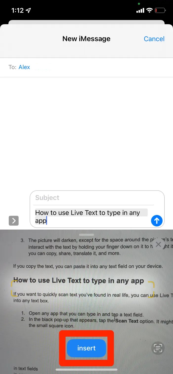 iPhone Fotoğraftan Yazı Kopyalama