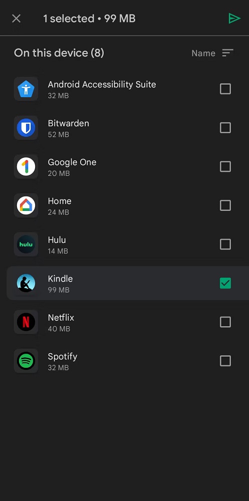 Android Yakındakilerle Paylaş Özelliği ile Uygulama Gönderme