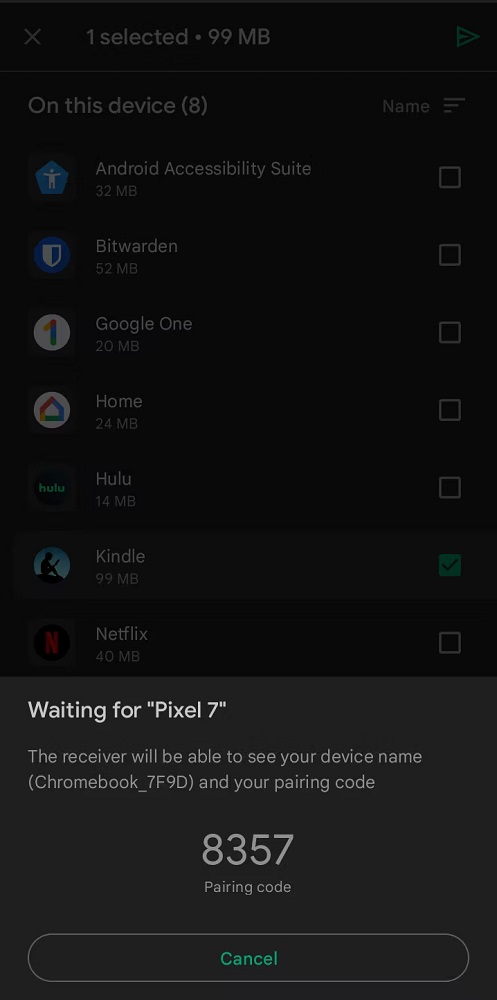 Android Yakındakilerle Paylaş Özelliği ile Uygulama Gönderme