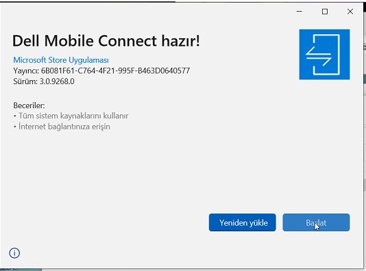 Dell Mobile Connect Hatası Çözüldü connect baslatma - Dell Mobile Connect Hatası Çözüldü