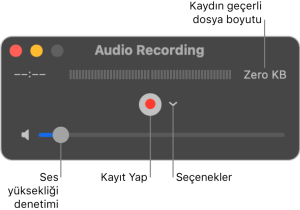 r - Mac cihazlarda Ses Kayıtları Nasıl Oluşturulur ?