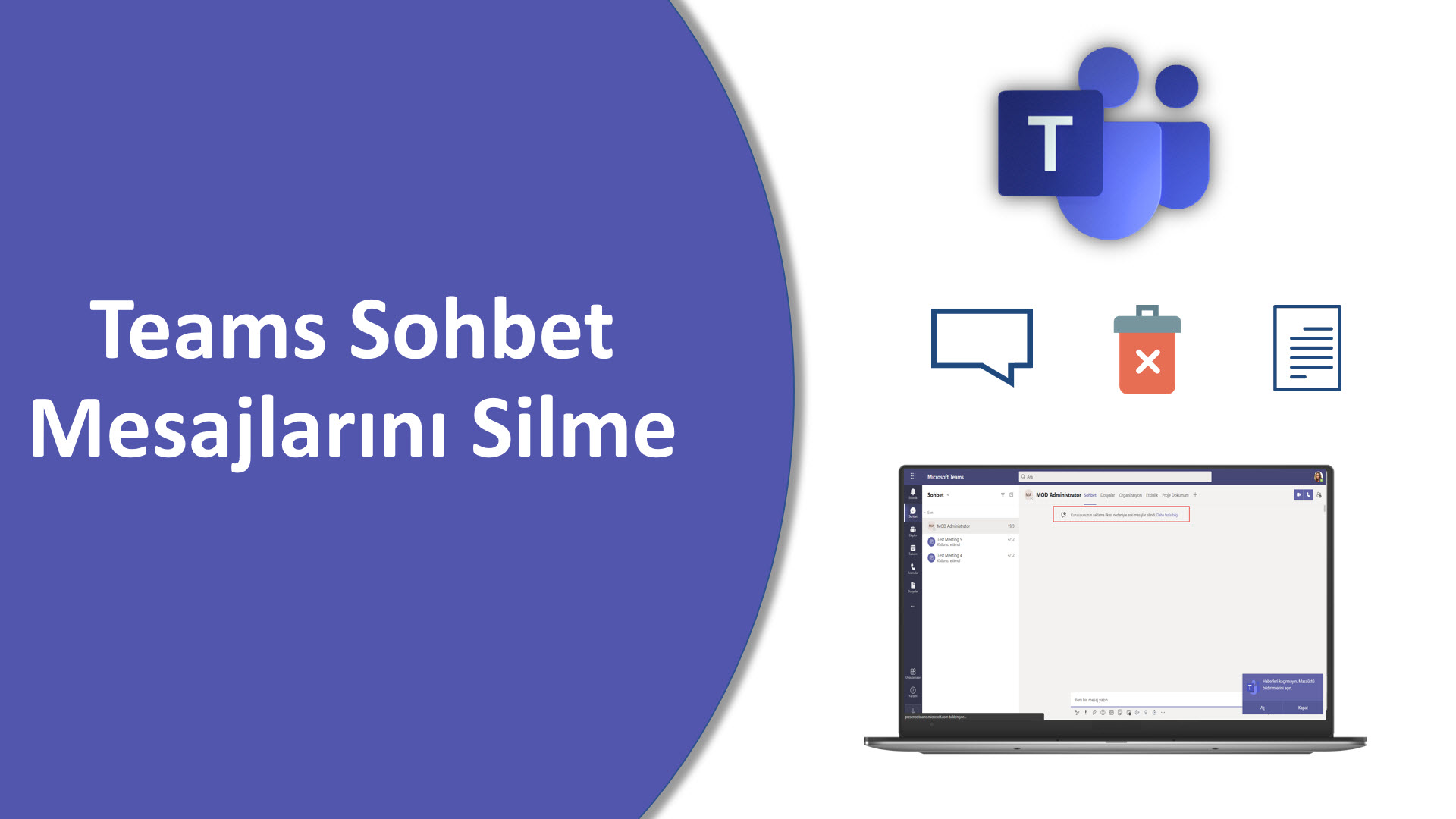 K1 - Teams’de Sohbet Onaylama ve Silme Adımları ?
