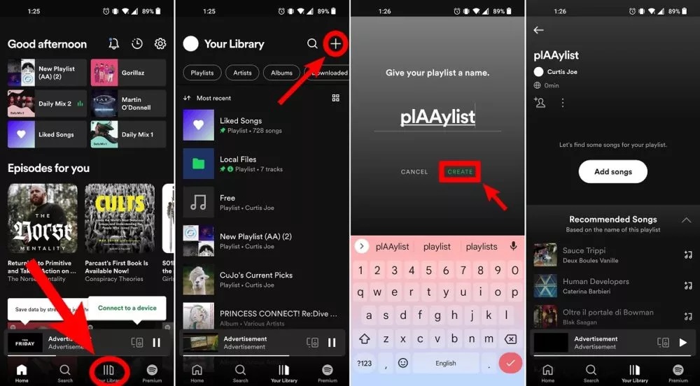 Spotify Çalma Listesi Oluşturma