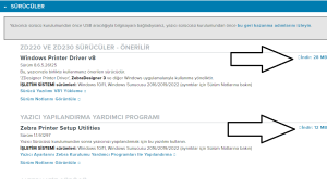 zebra zd220d barkod yazıcı sürücüleri