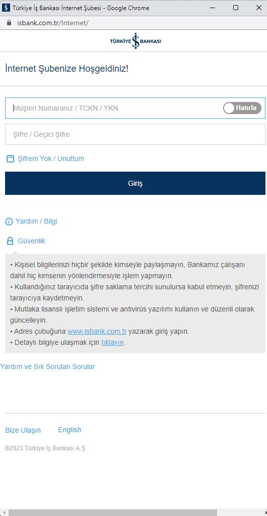 İnternet Bankacılığı Şifresi Alma 