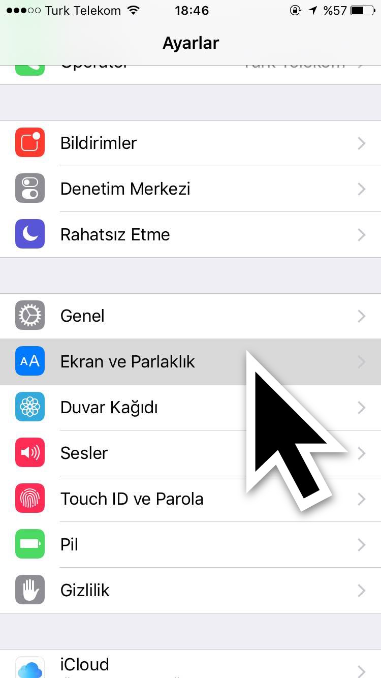 Ekran Süresi devre dışı bırakıldı