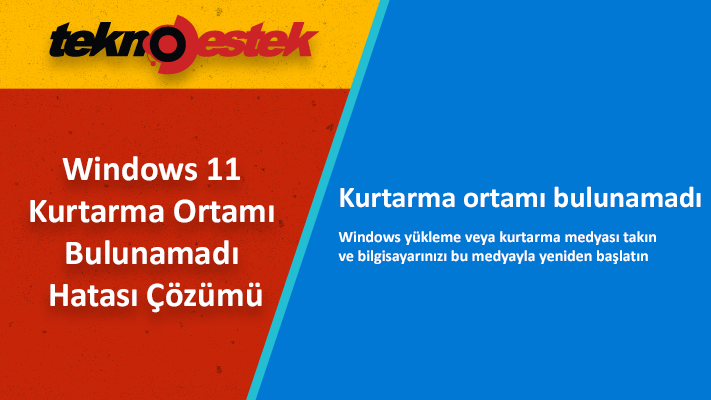 Windows 11 Kurtarma Ortami Bulunamadi Hatasi Cozumu - Windows 11 Kurtarma Ortamı Bulunamadı Hatası Çözümü