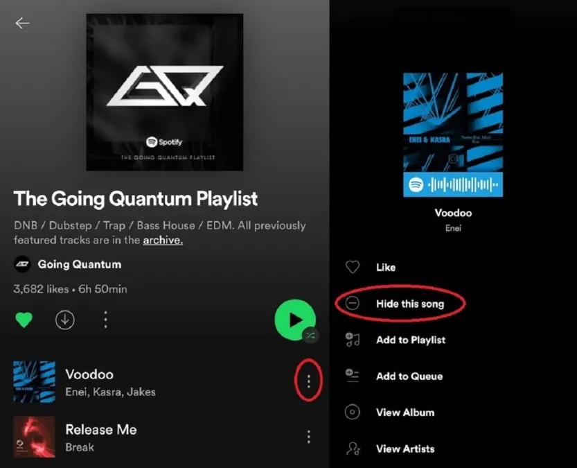 Spotify Şarkı Silme