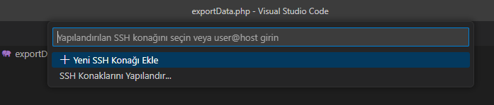 Visual Studio Code SSH Bağlantılarını Yapılandırma