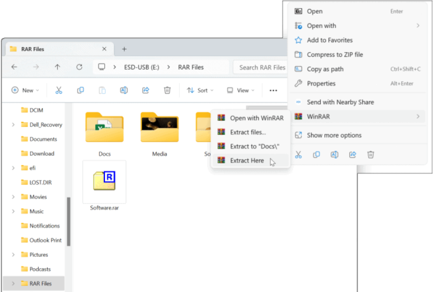 Ekran goruntusu 2023 07 12 124603 - Windows 11 RAR Dosyaları Nasıl Açılır