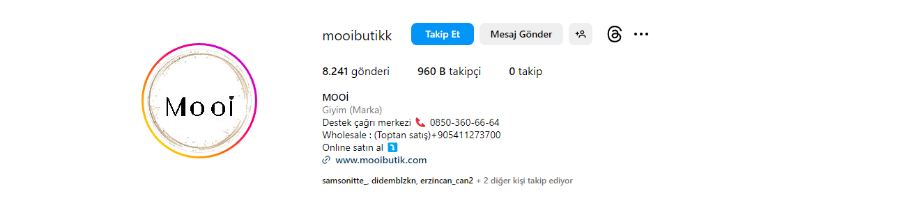 En Sevilen Instagram Butikleri