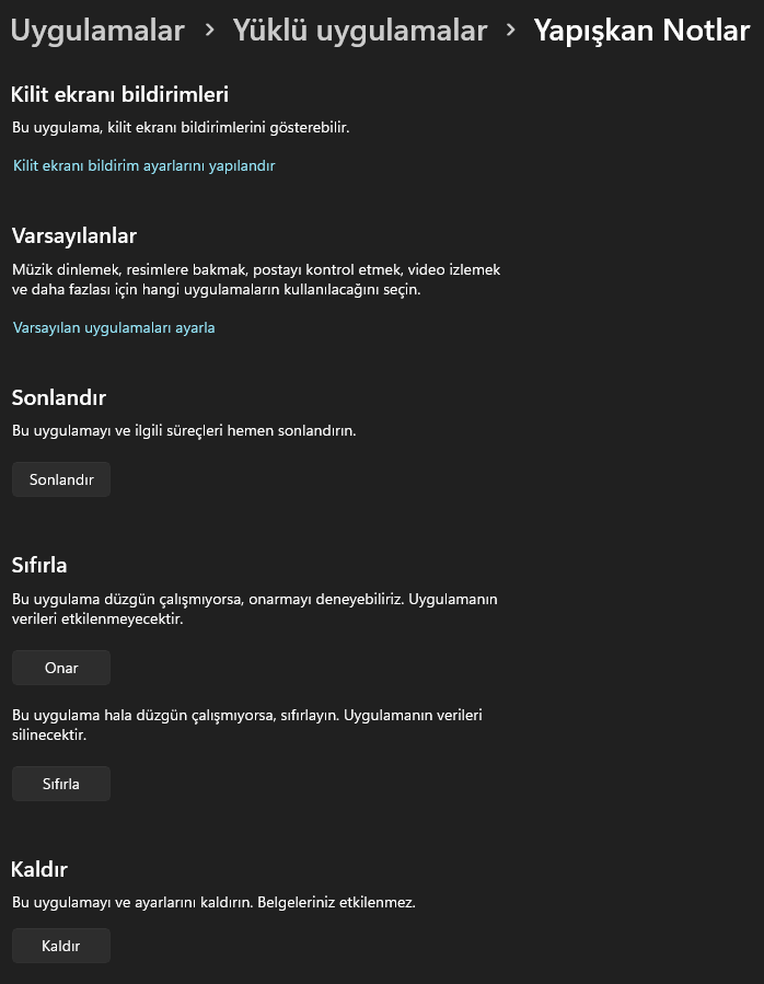 Windows 11 Yapışkan Notlar Açılmıyor veya Çalışmıyor Yapışkan Notlar Açılmıyor veya Çalışmıyor
