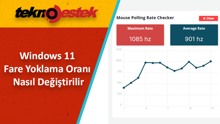 Windows 11 Fare Yoklama Oranı Nasıl Değiştirilir Fare Yoklama Oranı (Mouse Polling Rate) Nasıl Değiştirilir